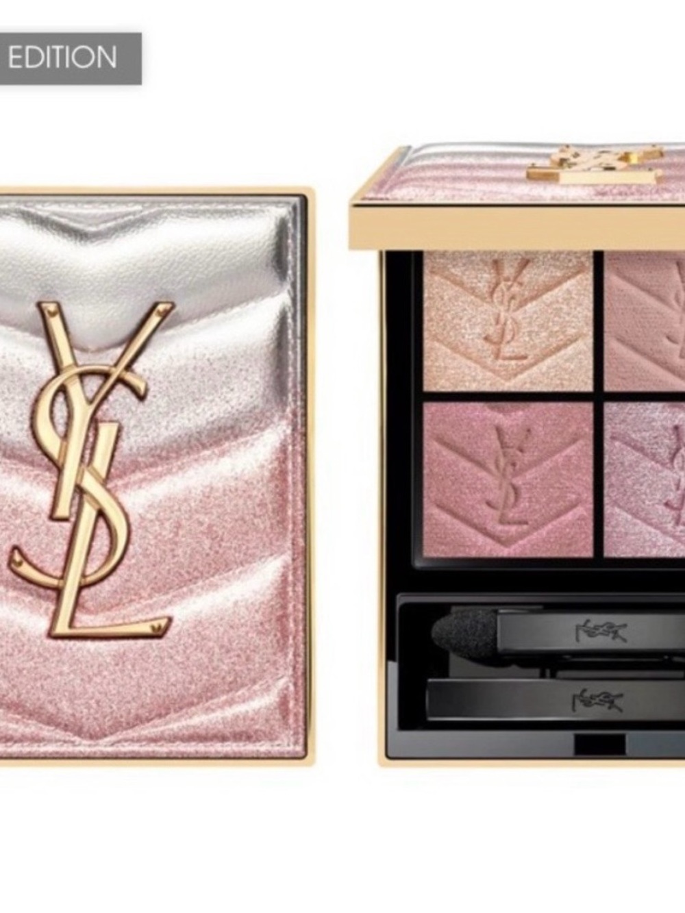 Yves Saint Laurent Shimmering Pink & Silver Limited edition Eyeshadow Quad
